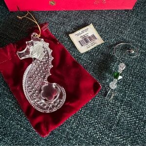 WATERFORD Lead Crystal Annual Seahorse Ornament 2017